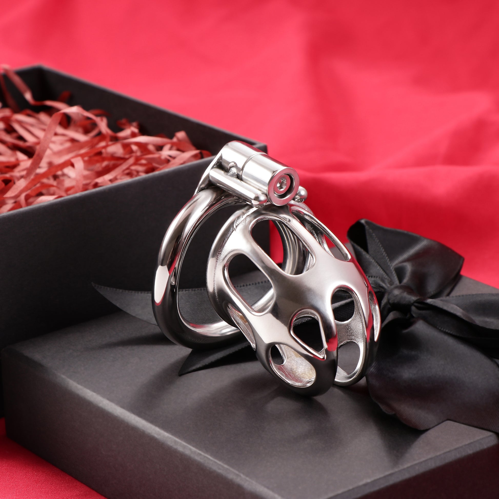 Split-Front Open Chastity Cage Allen Wrench Lock, F3155 - FRRK