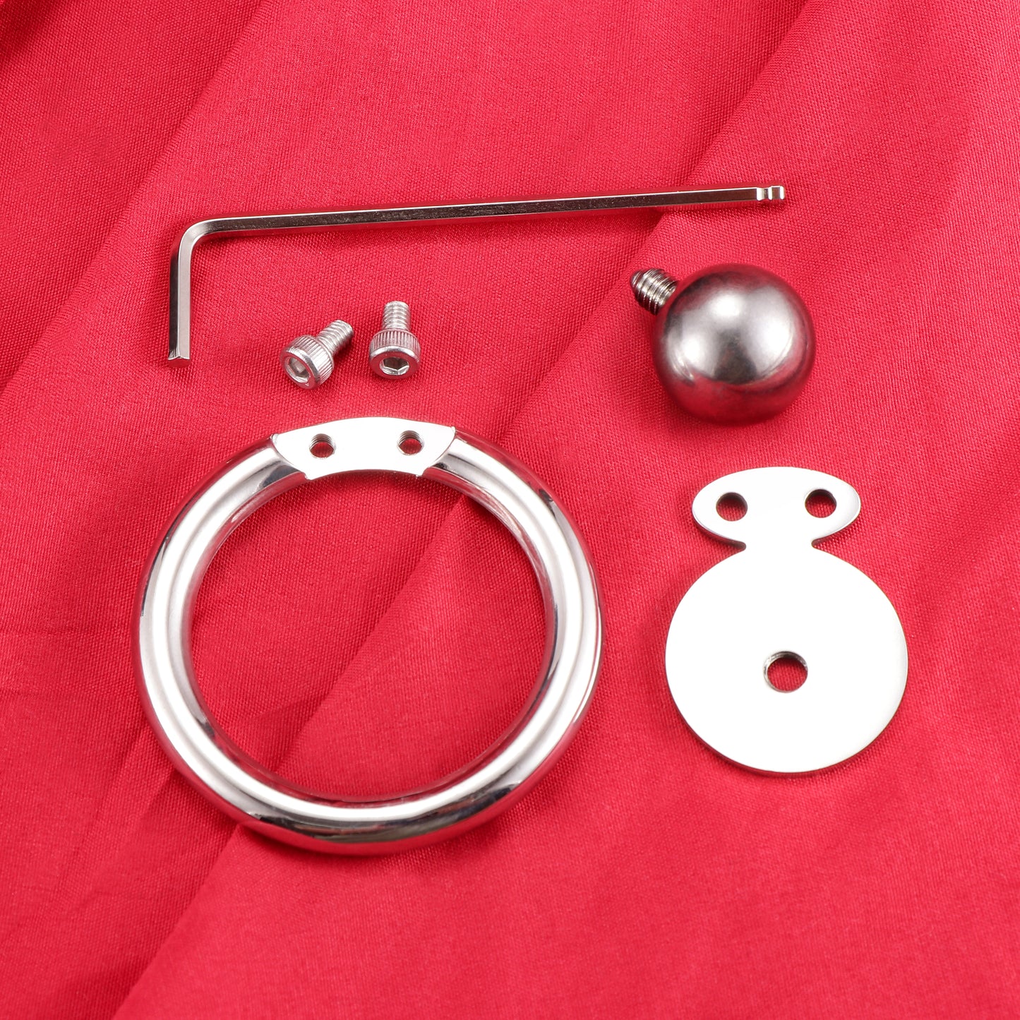Flat Disc Chastity Cage With Inverted Steel Ball, F3161 - FRRK