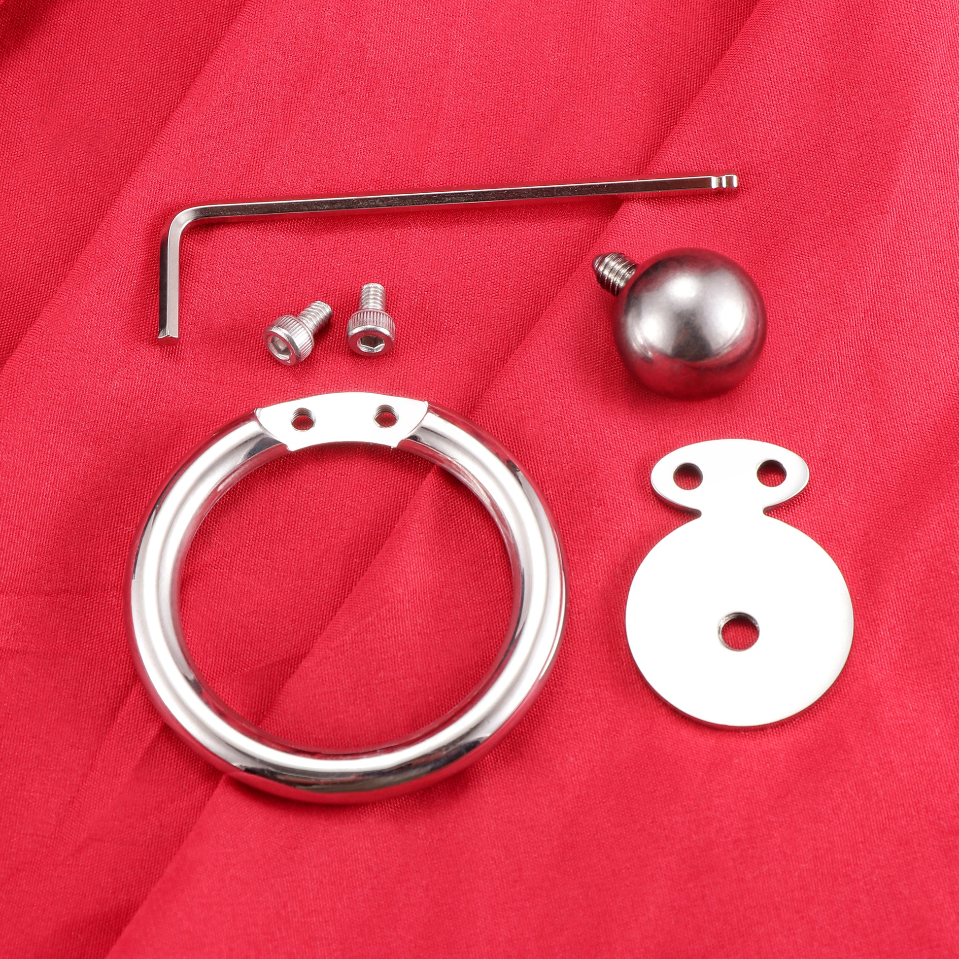Flat Disc Chastity Cage With Inverted Steel Ball, F3161 - FRRK