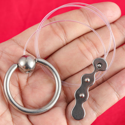 Wave-Shaped Prostate Massager with Nylon Cord and Pull Ring, F3182 - FRRK