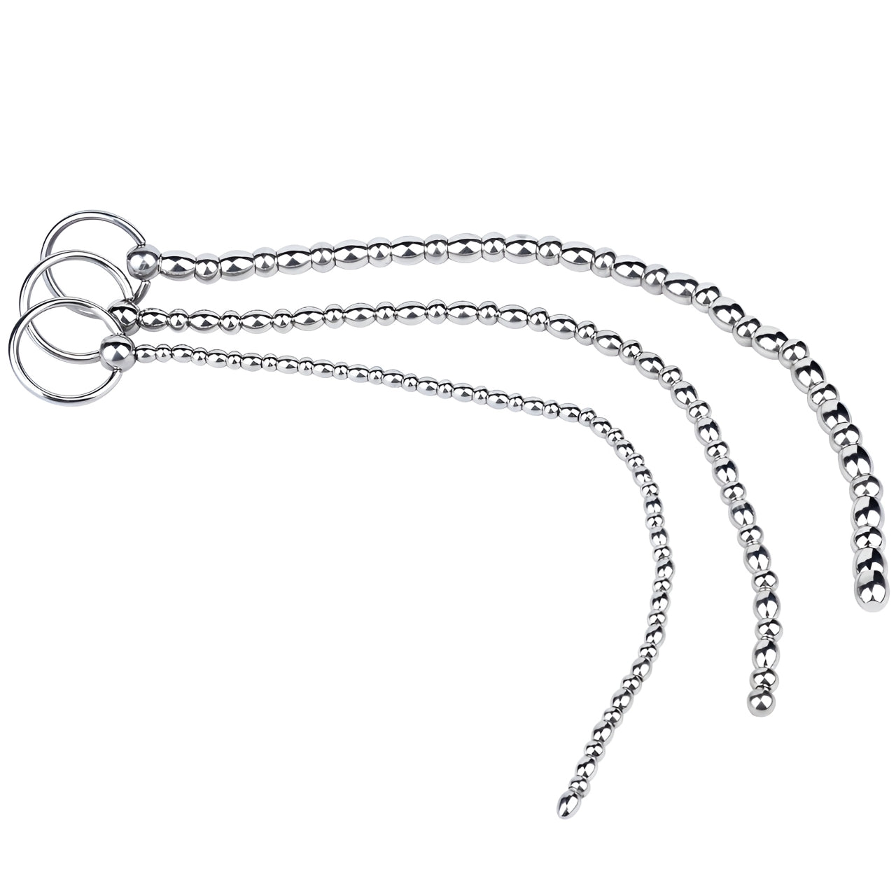 Metal Soft Urethral Sounds Penis Plug with Pull Ring | F3224 - FRRK