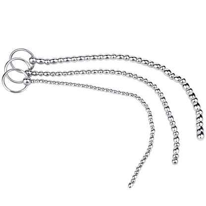 Metal Soft Urethral Sounds Penis Plug with Pull Ring | F3224 - FRRK