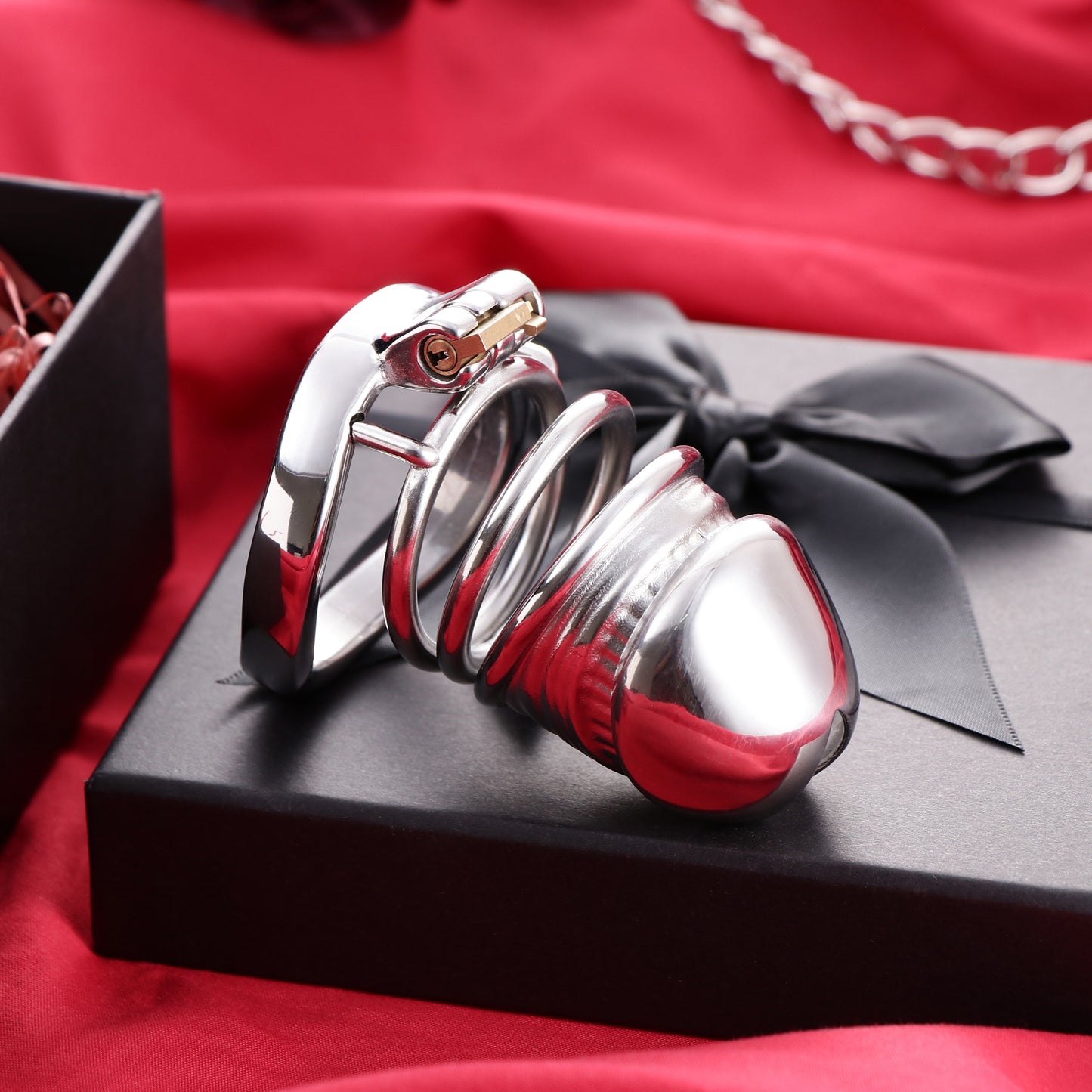 Male Solid Steel Chastity Cage, F3053 - FRRK