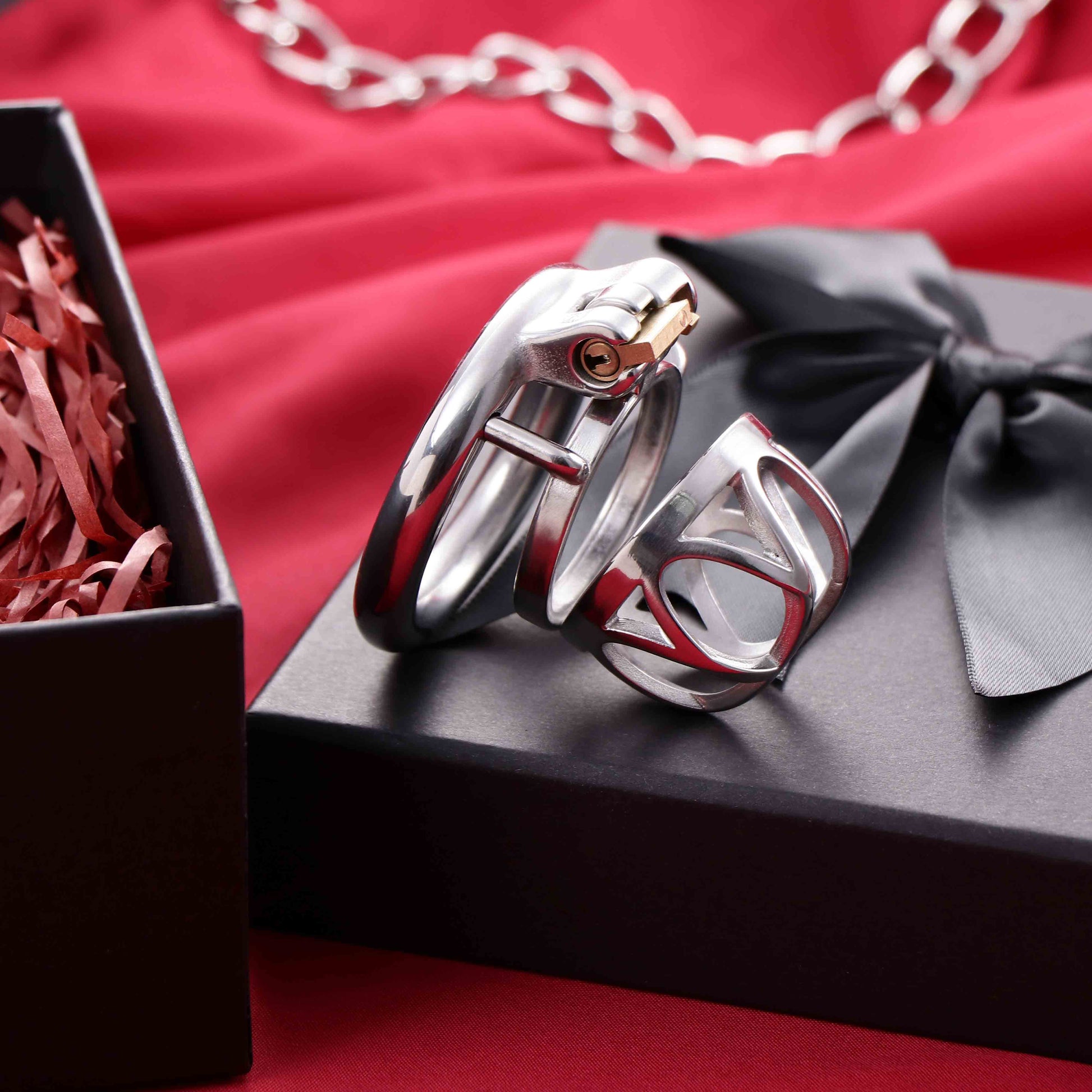 Male Top Split Open Chastity Cage, F3040 - FRRK