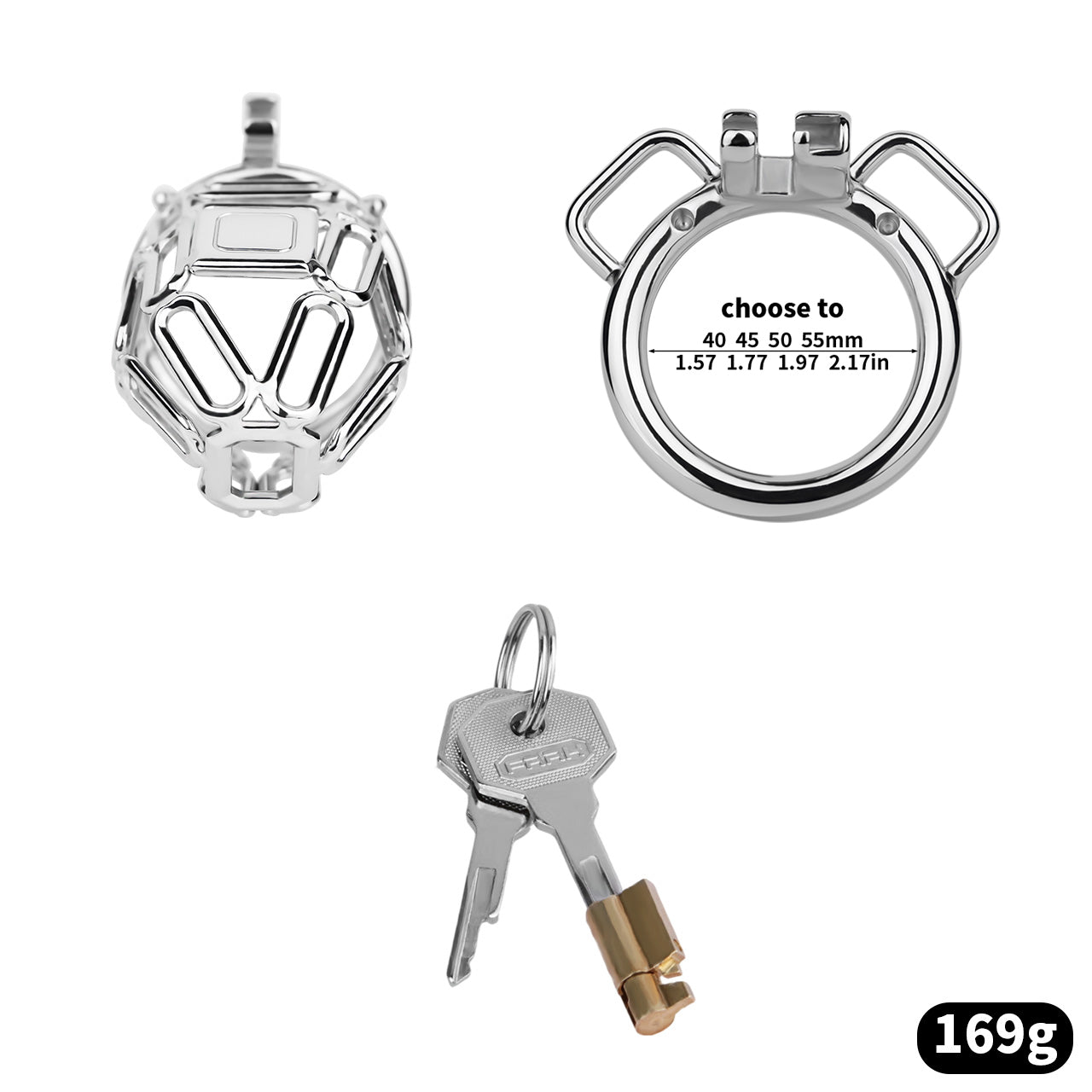 Topology Square Chastity Cage - Large Size | F318A