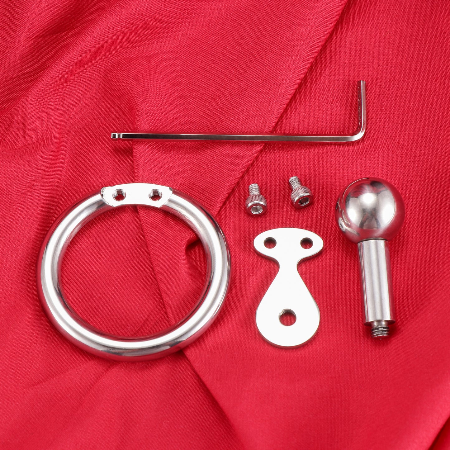 Negative Long Bar Ball Inverted Steel Flat Chastity Cage, F3159 - FRRK