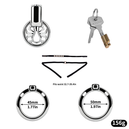 Night Silver Spider Chastity Cage | F328A