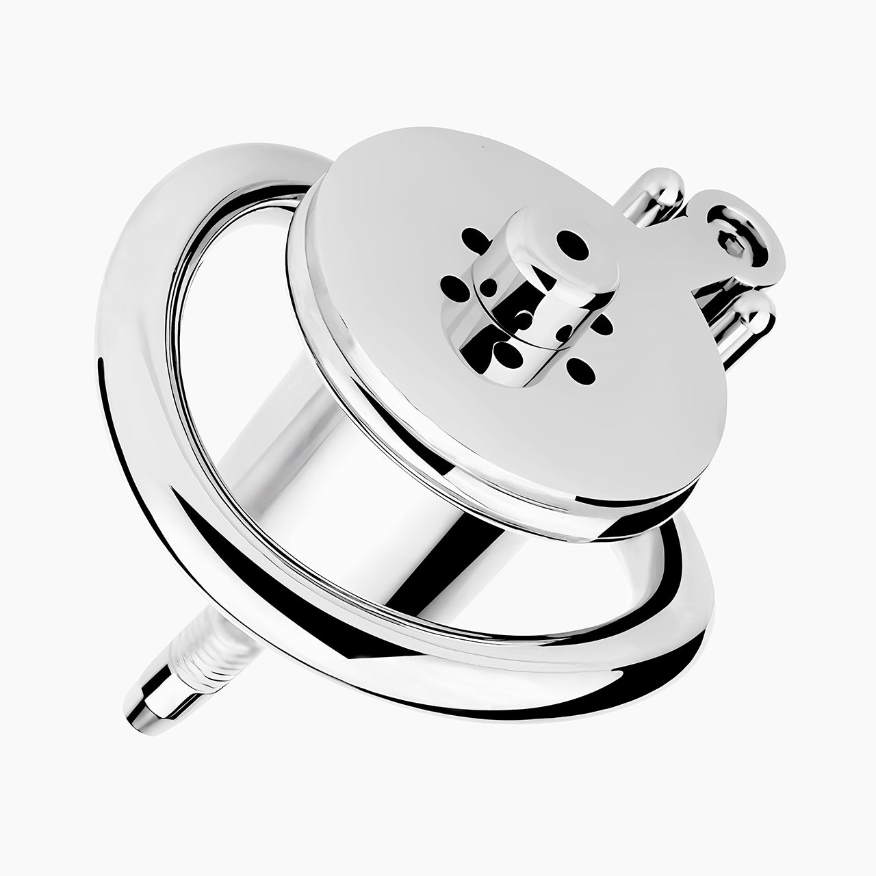 Screw Lock Inverted Single Cylinder Chastity Cage With Dildo & Catheter, F3409 - FRRK