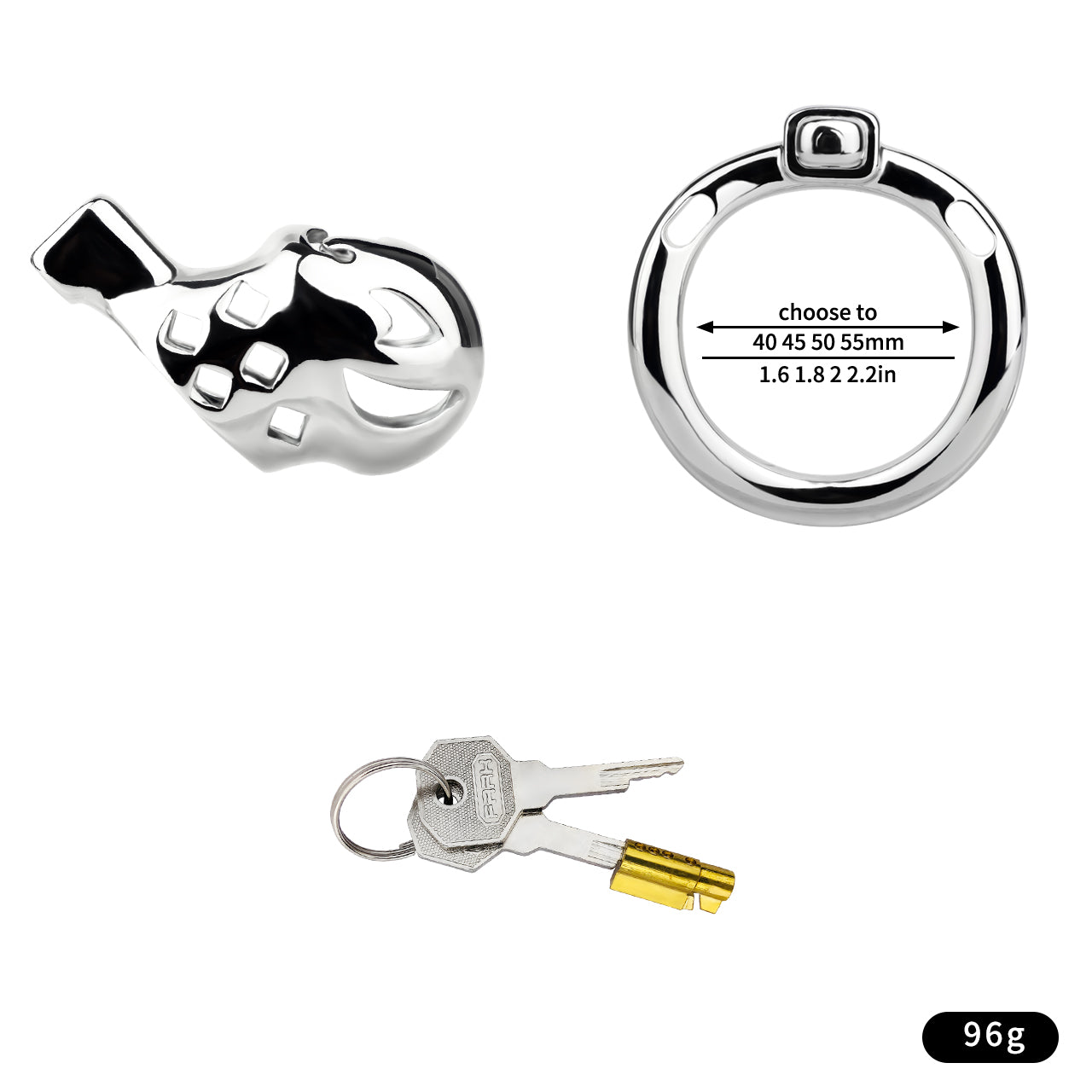 Aluminum Alloy Clown Chastity Cage 