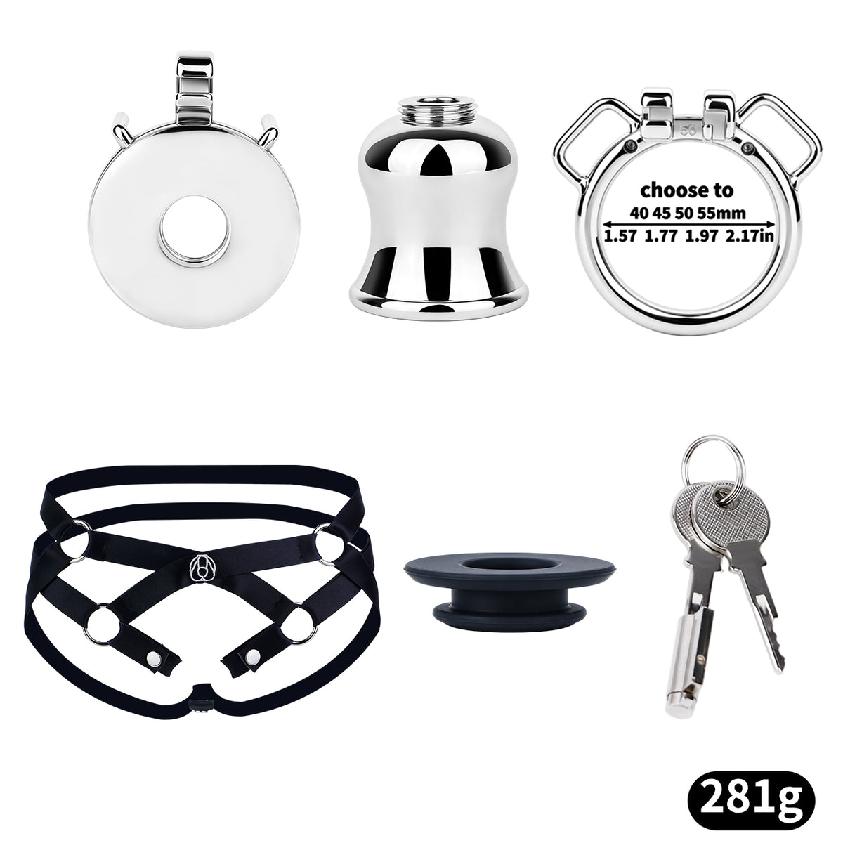 Convertible Flat & Inverted Chastity Cage | F365