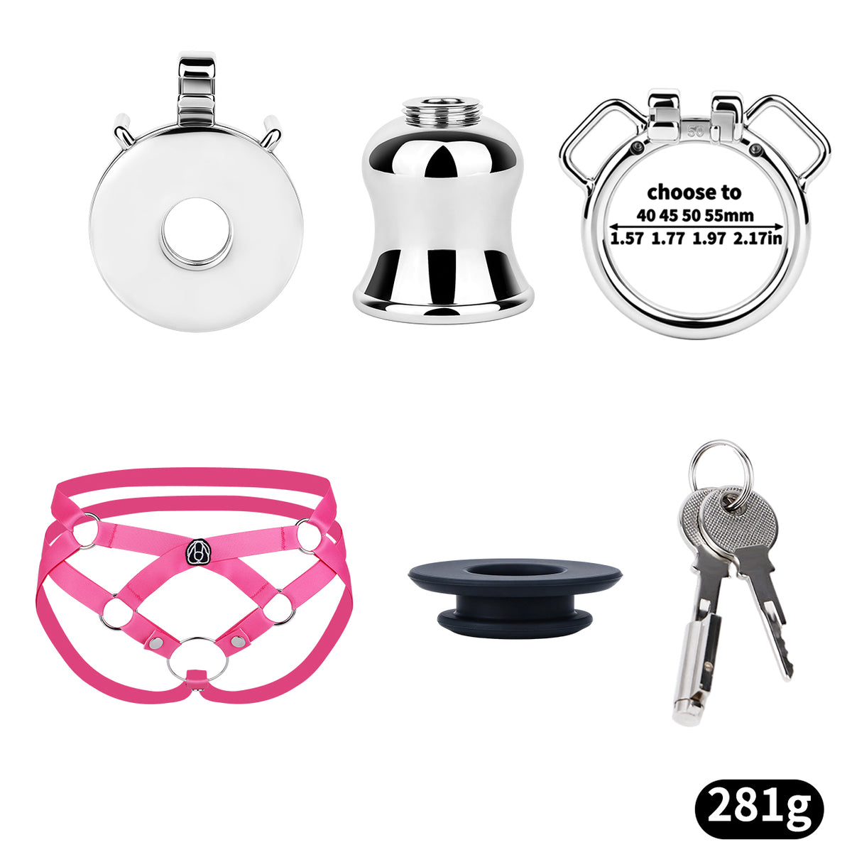 Convertible Flat & Inverted Chastity Cage | F365