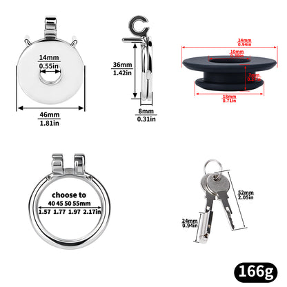 Convertible Flat & Inverted Chastity Cage | F365