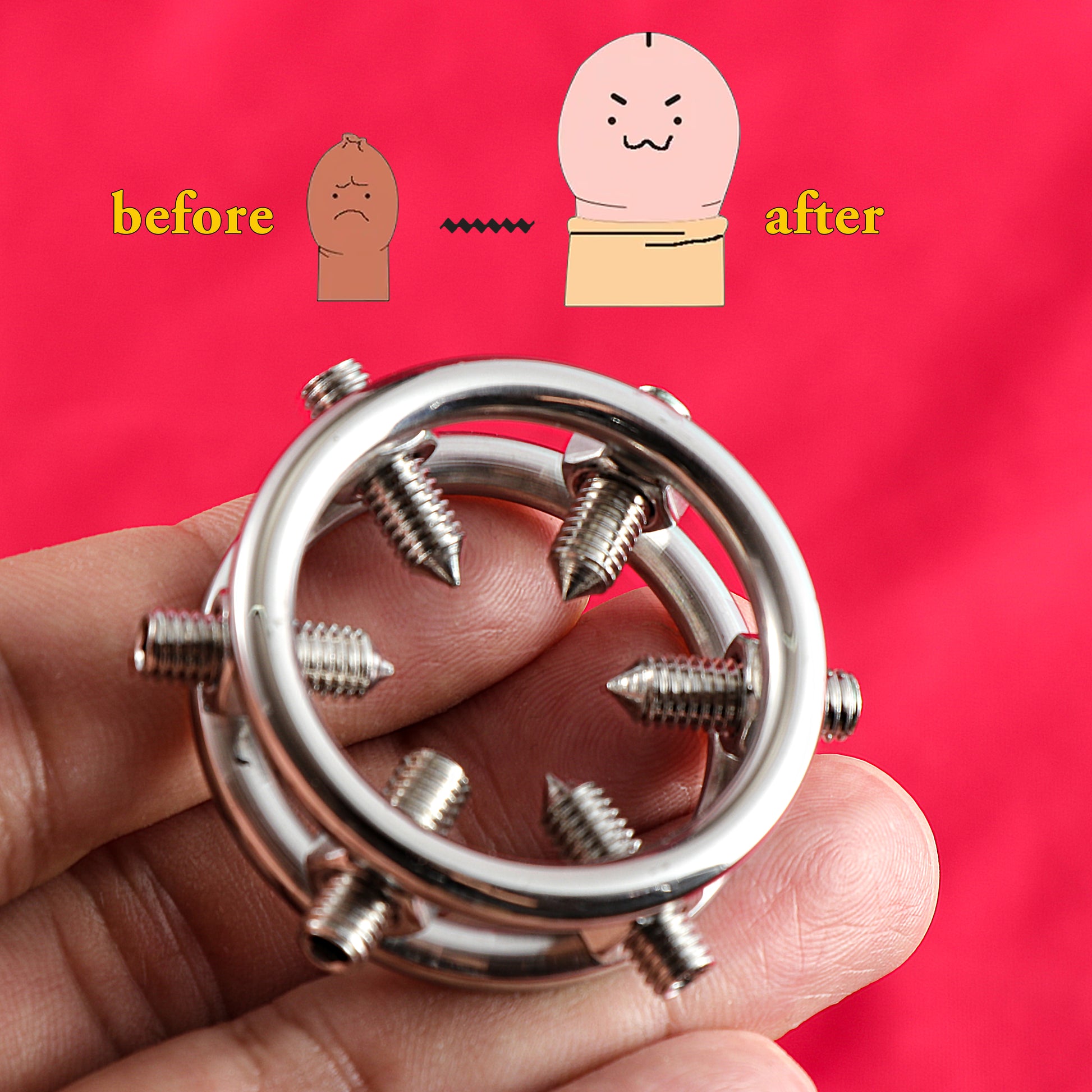 Stainless Steel Penis Cock Ring, F3105 - FRRK