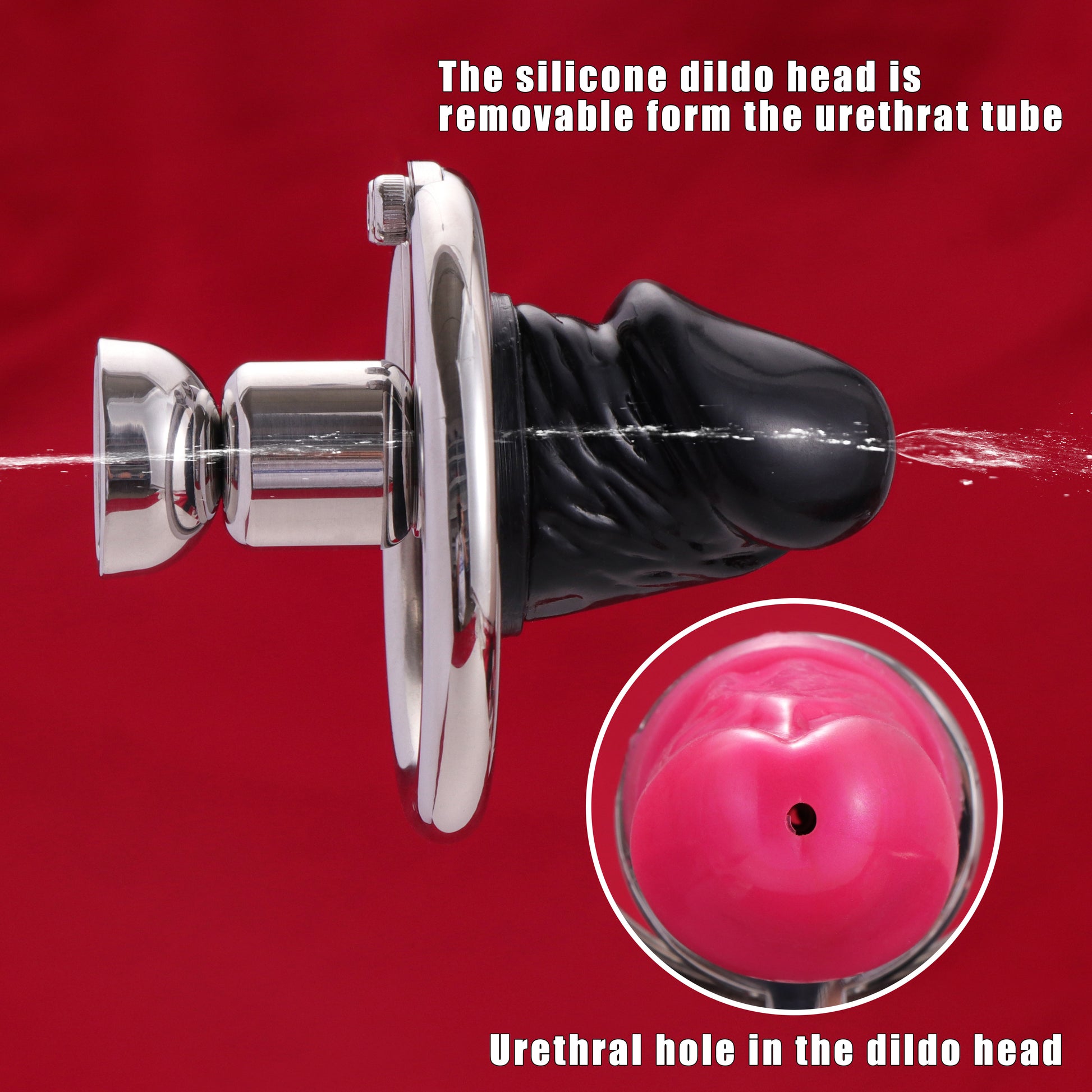Flat Inverted Chastity Cage With Dildo, F3404 - FRRK