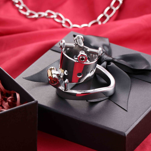Open Head Male Chastity Cage with Removable Spikes, F3029 - FRRK