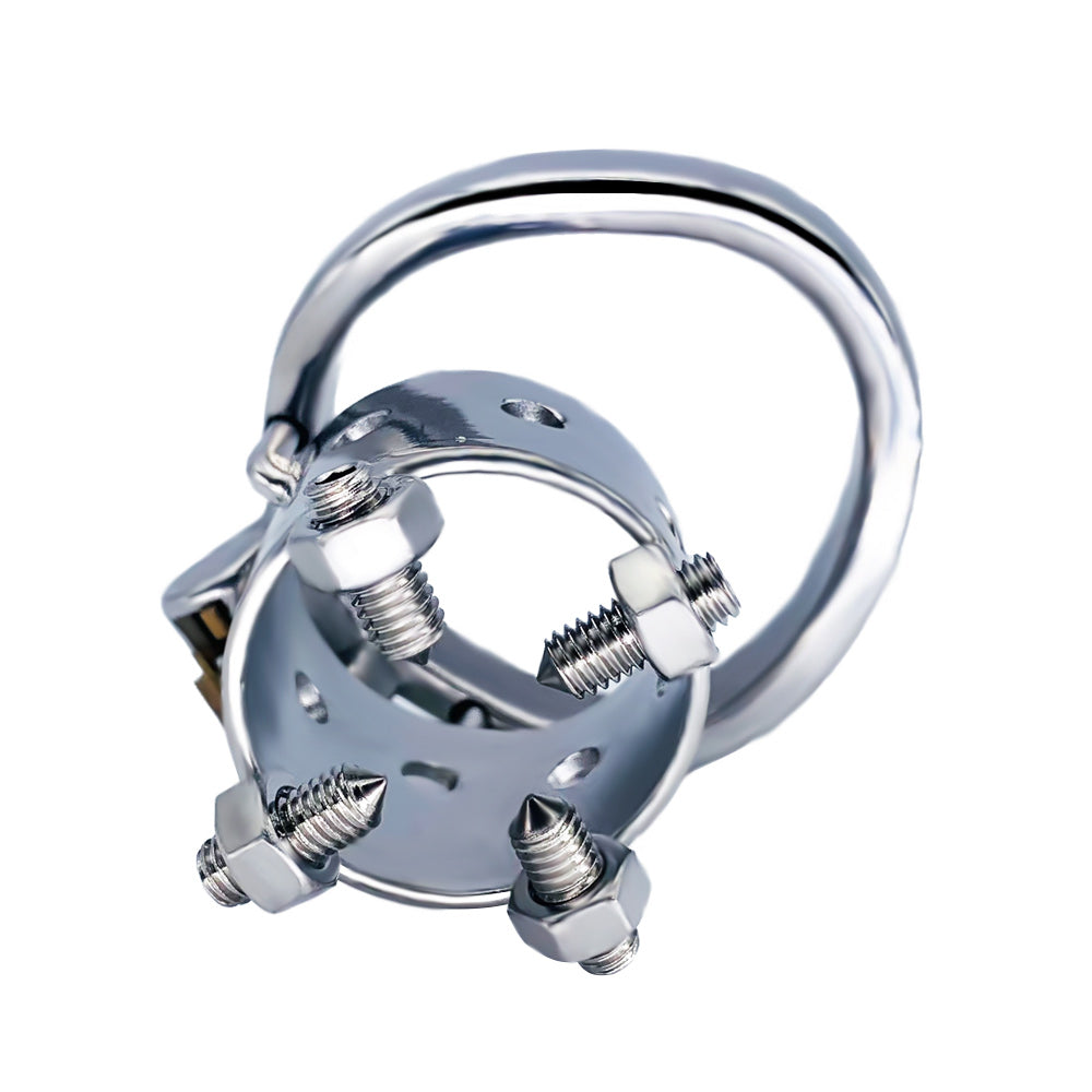 Open Head Male Chastity Cage with Removable Spikes, F3029 - FRRK