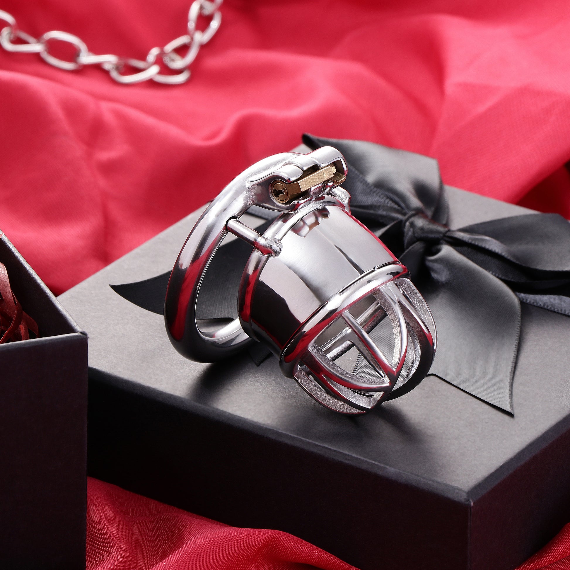 Male Chastity Cage Front Half-Moon Opening, F3094 - FRRK