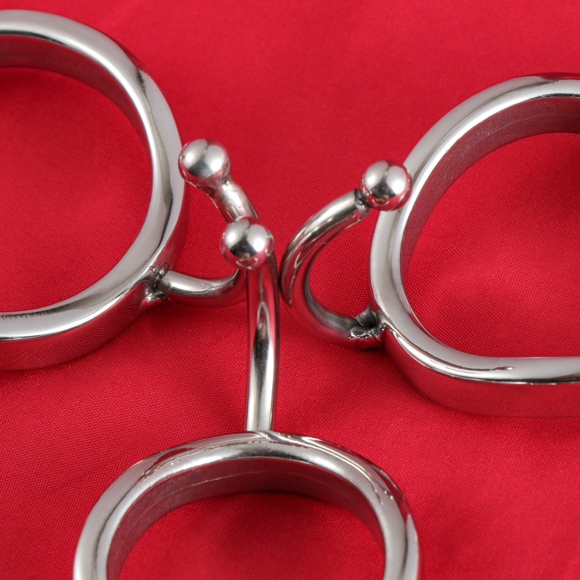 Base Rings for FRRK Chastity Cage (With Ears & Hook) That Fit Internal Side Slide Lock System Only, K03 - FRRK