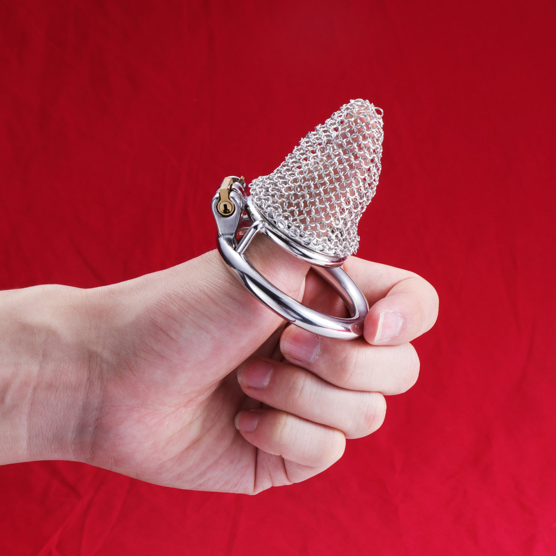 Nano Metal Mesh Chastity Cage, F3198 - FRRK