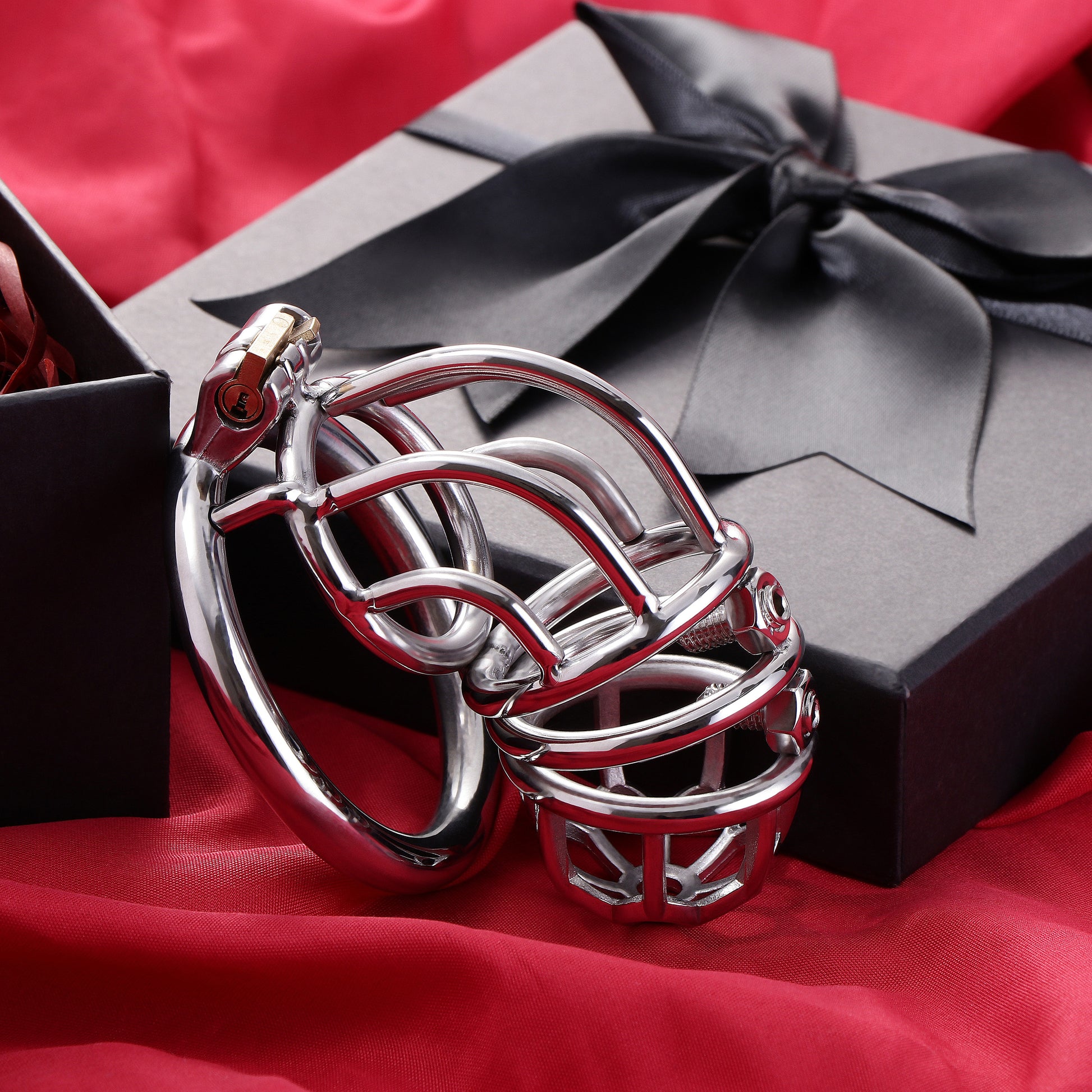 Dangling cock cage, Curve Spiked Chastity Cage, F3104 - FRRK
