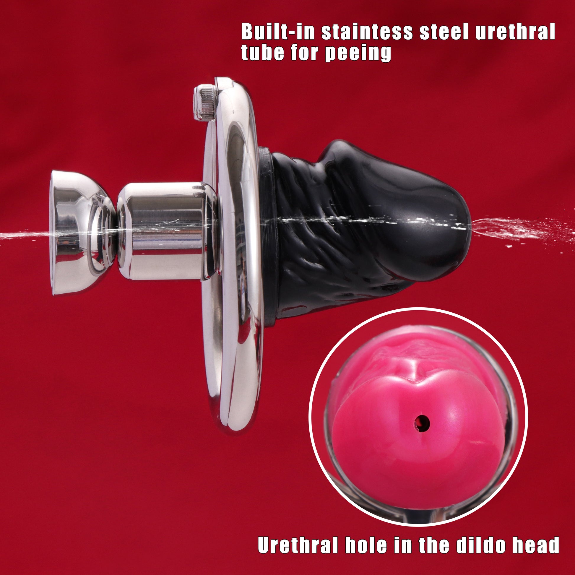 Flat Inverted Chastity Cage With Dildo, F3403 - FRRK