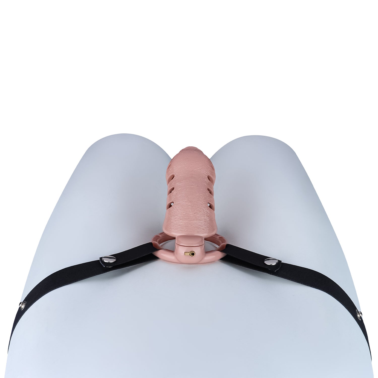 ABS Resin Realistic Dick Chastity Cage – Fully Enclosed Type AS037