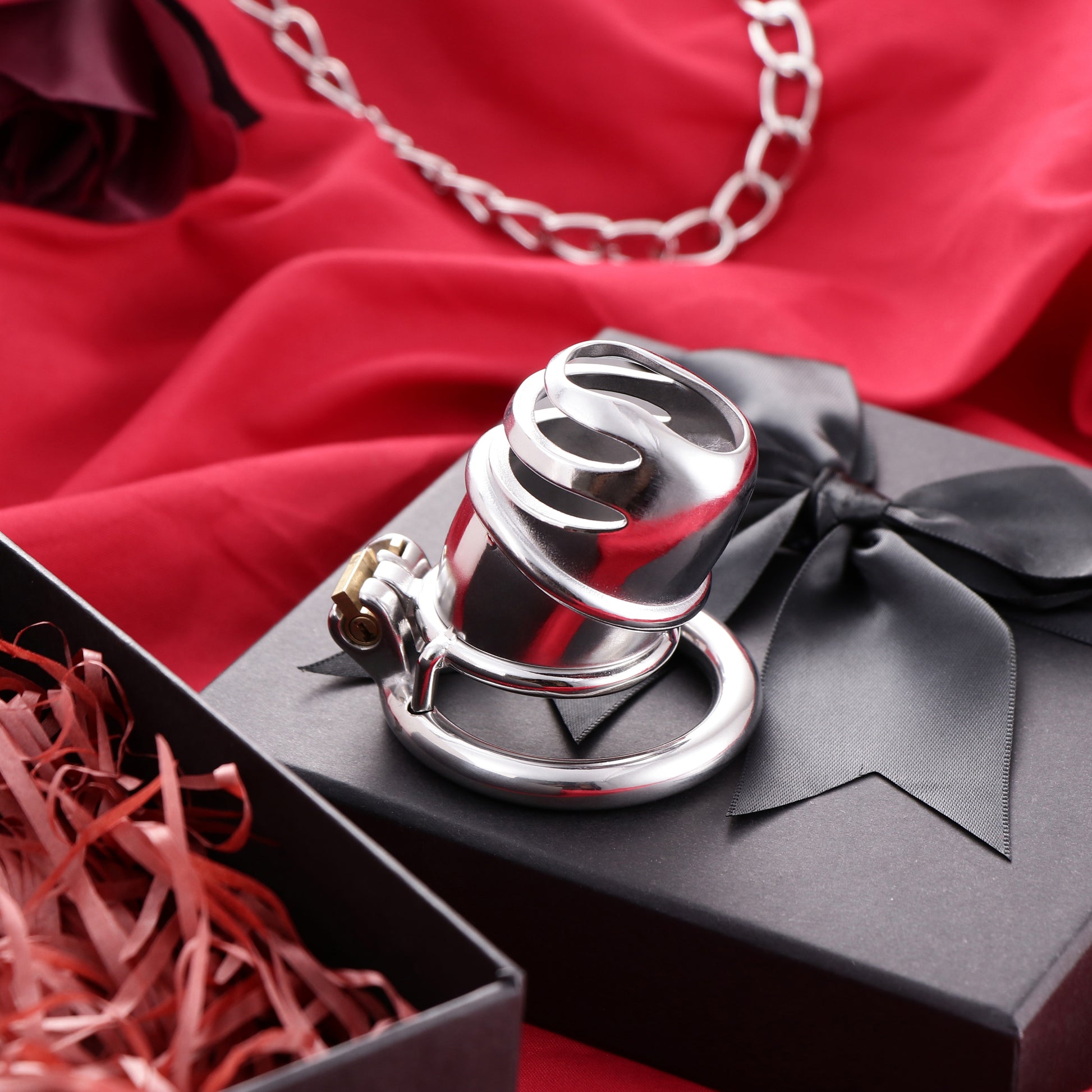 Top Split Open Male Chastity Cage, F3056 - FRRK