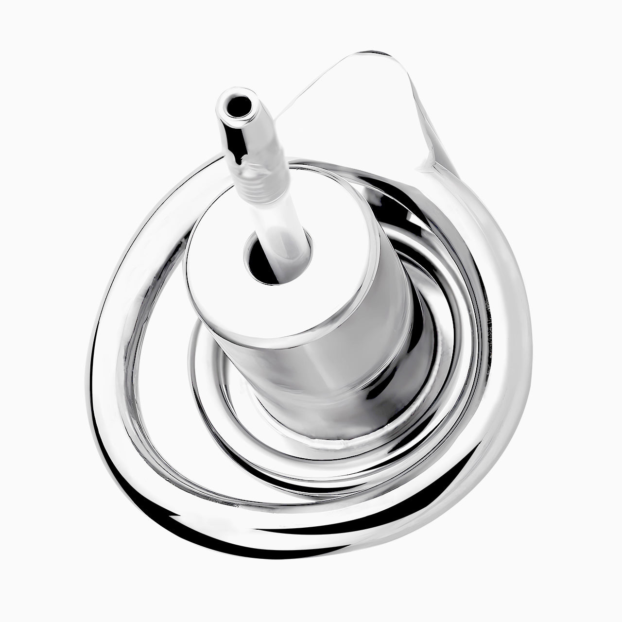 Screw Lock Inverted Single Cylinder Chastity Cage With Dildo & Catheter, F3409 - FRRK
