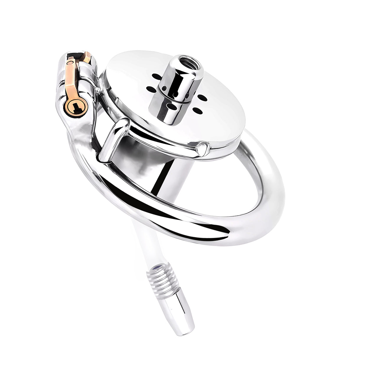 Inverted Single Cylinder Chastity Cage With Dildo & Catheter, F3407 - FRRK