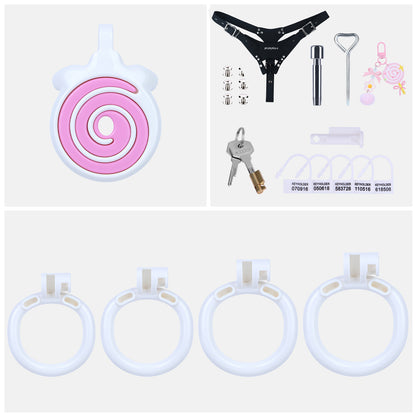 Candy Heart Flat Chastity Cage | AS125