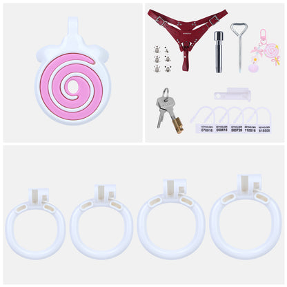 Candy Heart Flat Chastity Cage | AS125