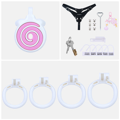 Candy Heart Flat Chastity Cage | AS125