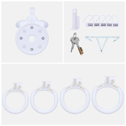 ABS Resin Rhinestone Flat Chastity Cage | AS606