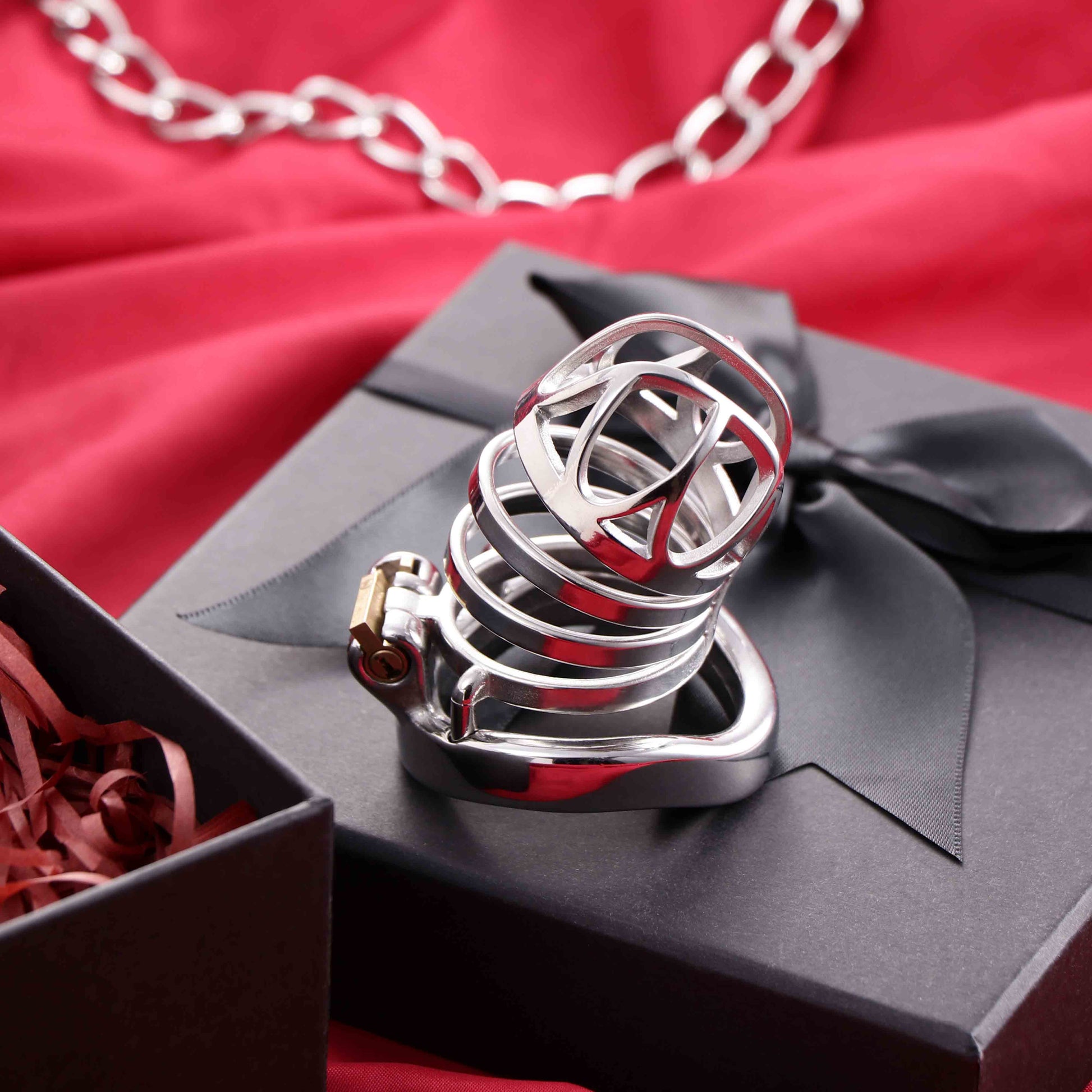 Male Top Split Open Chastity Cage, F3042 - FRRK