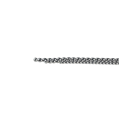 Metal Soft Urethral Sounds Penis Plug with Chain - Oval shaped | F3222 - FRRK