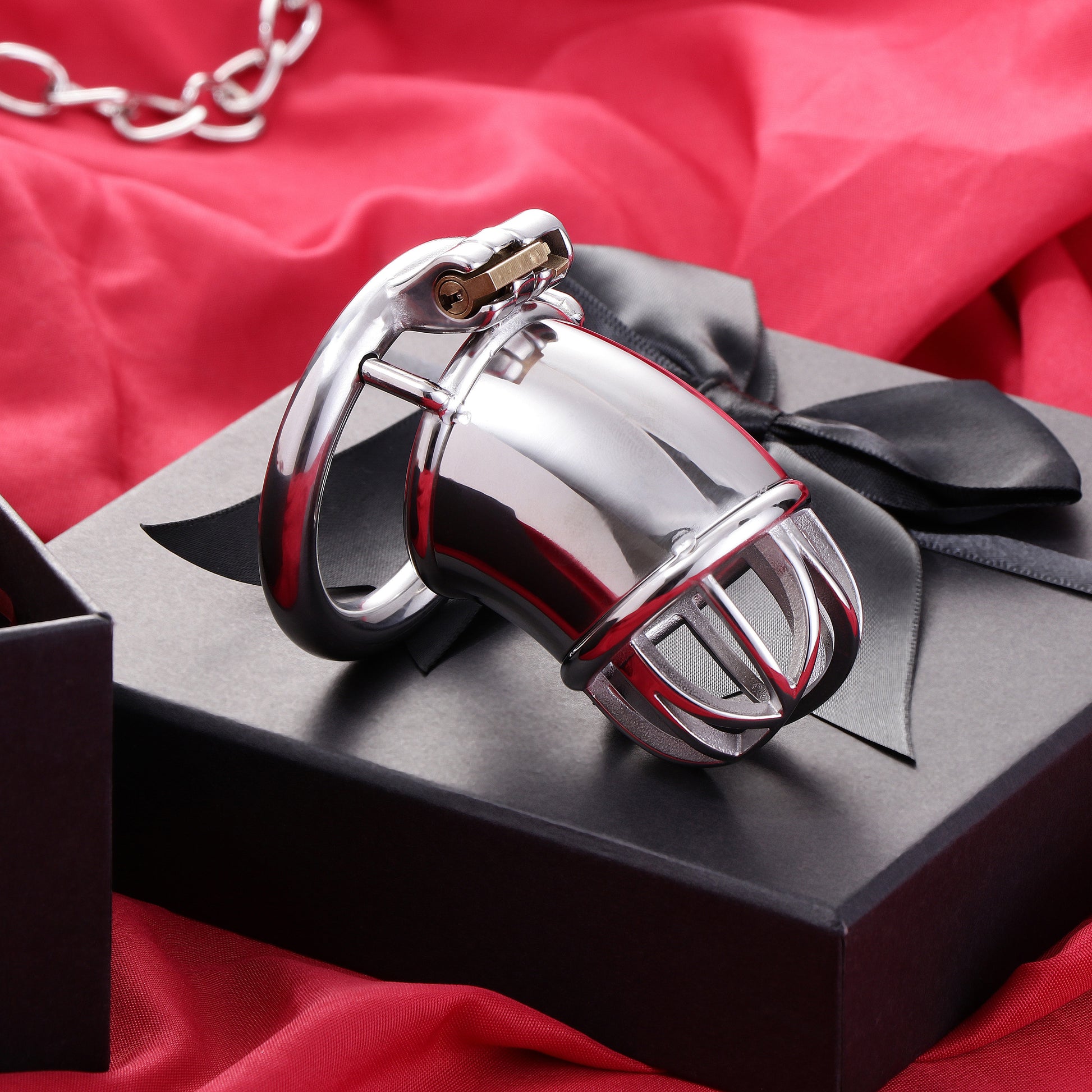 Male Chastity Cage Front Half-Moon Opening, F3095 - FRRK