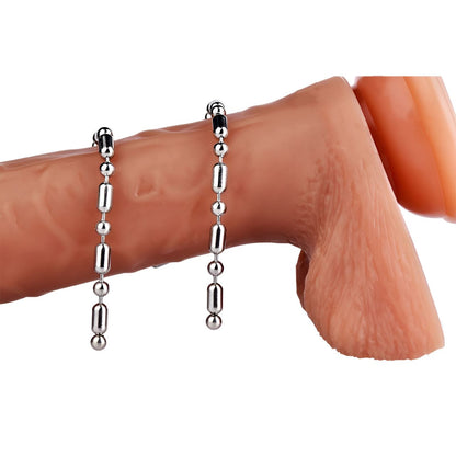 Metal Soft Urethral Sounds Penis Plug with Chain - Mixed shaped | F3208 - FRRK