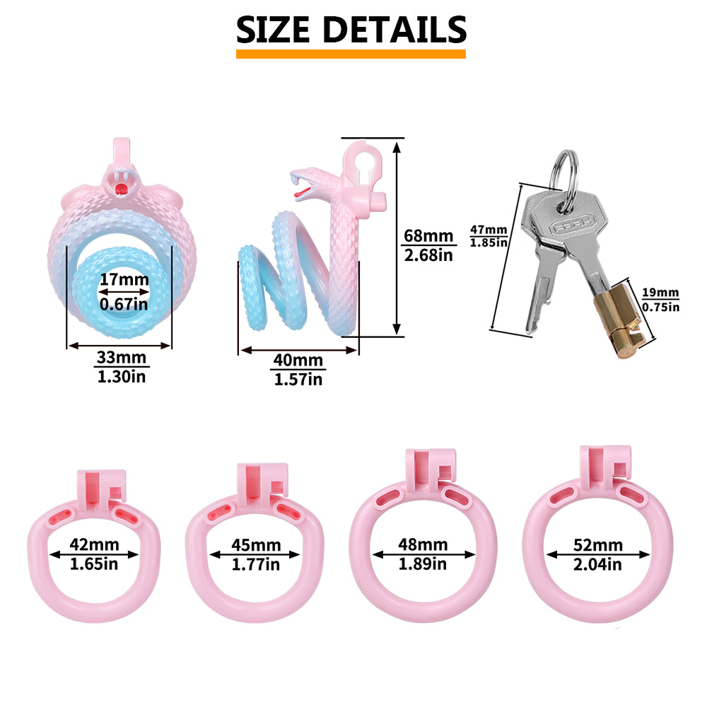 Temptation Snake Scale Chastity Cage | F360A