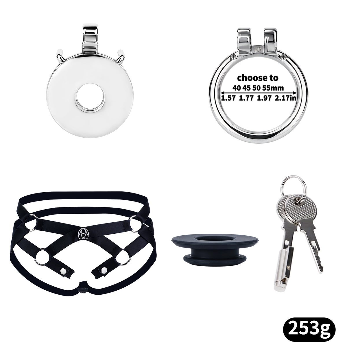 Convertible Flat & Inverted Chastity Cage | F365
