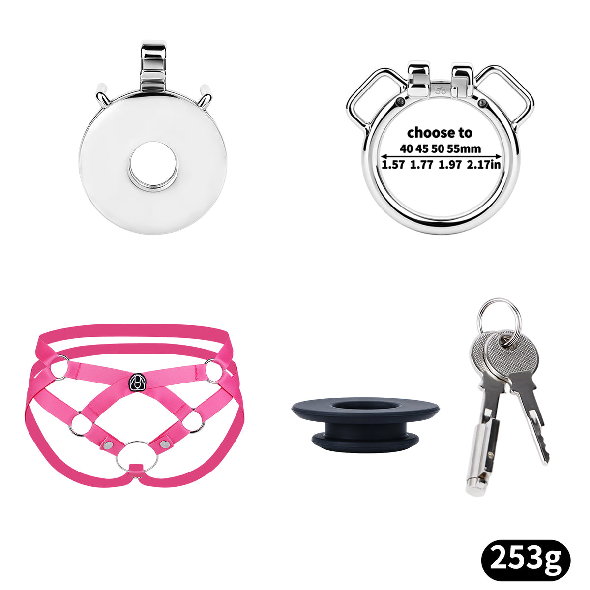Convertible Flat & Inverted Chastity Cage | F365