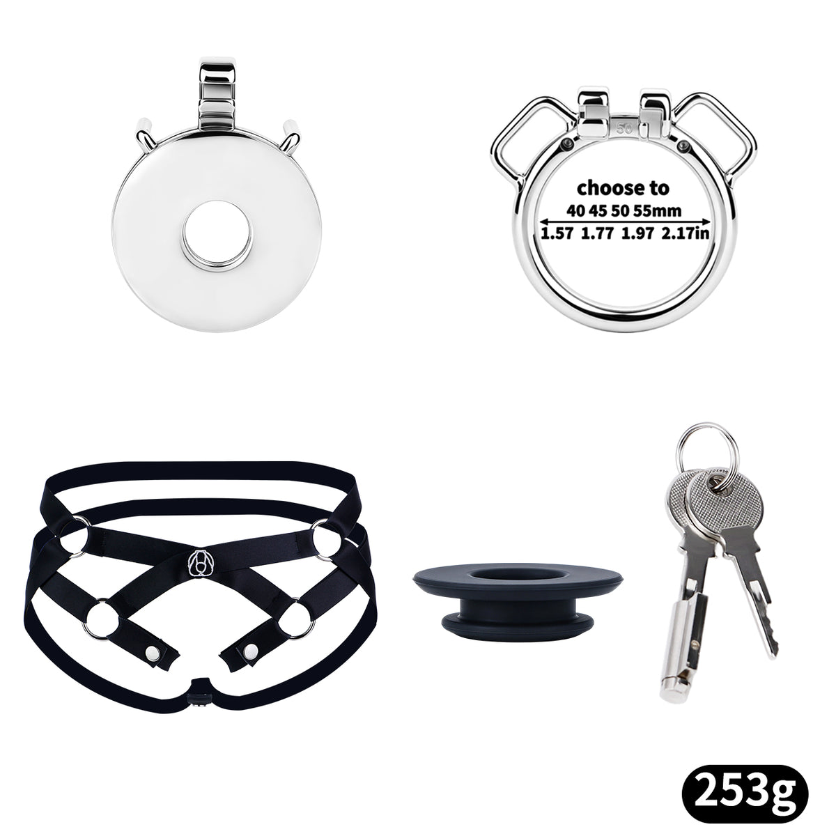 Convertible Flat & Inverted Chastity Cage | F365
