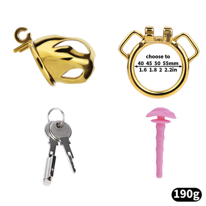 Cobra Series Mamba Chastity Cage | F312A Small Size - Golden