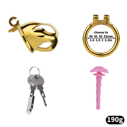 Cobra Series Mamba Chastity Cage | F312A Small Size - Golden
