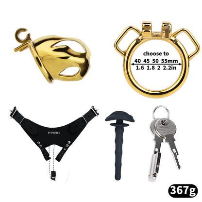 Cobra Series Mamba Chastity Cage | F312A Small Size - Golden