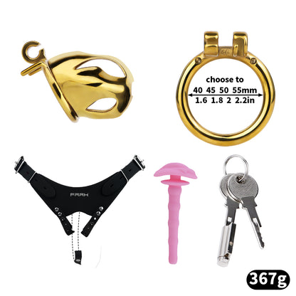 Cobra Series Mamba Chastity Cage | F312A Small Size - Golden