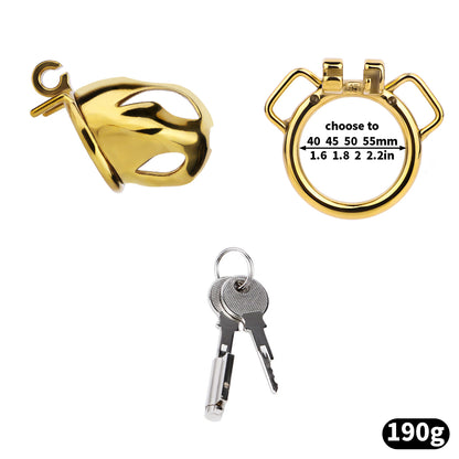Cobra Series Mamba Chastity Cage | F312A Small Size - Golden