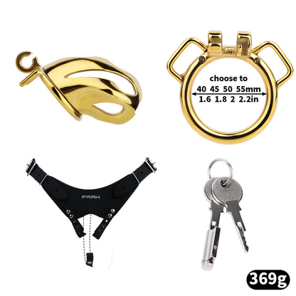 Cobra Series Mamba Chastity Cage | F312A Medium Size - Golden