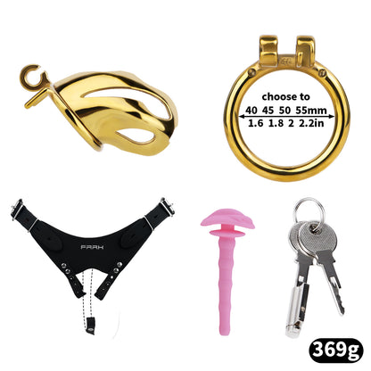 Cobra Series Mamba Chastity Cage | F312A Medium Size - Golden