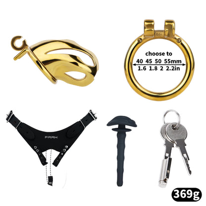 Cobra Series Mamba Chastity Cage | F312A Medium Size - Golden