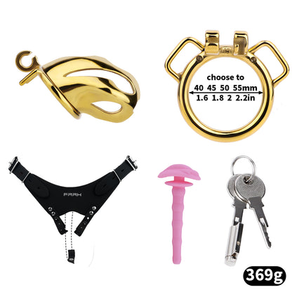 Cobra Series Mamba Chastity Cage | F312A Medium Size - Golden